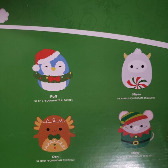 NEW Squishmallows 4-inch Mini Christmas Holiday Ornament Plush 8-pack 2024 Box - Picture 3 of 4